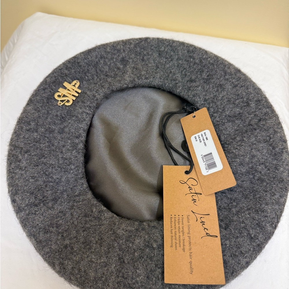 Steve Madden Charcoal Wool Beret